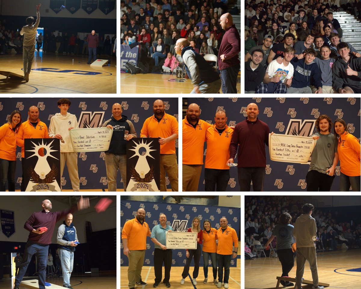 South's 2nd Annual Cornhole Tournament came to a conclusion as Mr. Karpell &amp; Brian Bauer defeated Mr. Hickey &amp; Sean Strauch in the Final! More importantly we donated $1,400 to 3 deserving charities! <a href="/soccer26mom/">Dr. Jessica Alfone</a> <a href="/DrRinellaMTPS/">Patrick Rinella</a> @MTPSMattkirk
<a href="/MTPSRasmussen/">𝐉𝐢𝐦 𝐑𝐚𝐬𝐦𝐮𝐬𝐬𝐞𝐧</a> <a href="/ColteMHSS/">Danielle Colte</a> <a href="/EspositoMHSS/">Vincent Esposito</a>