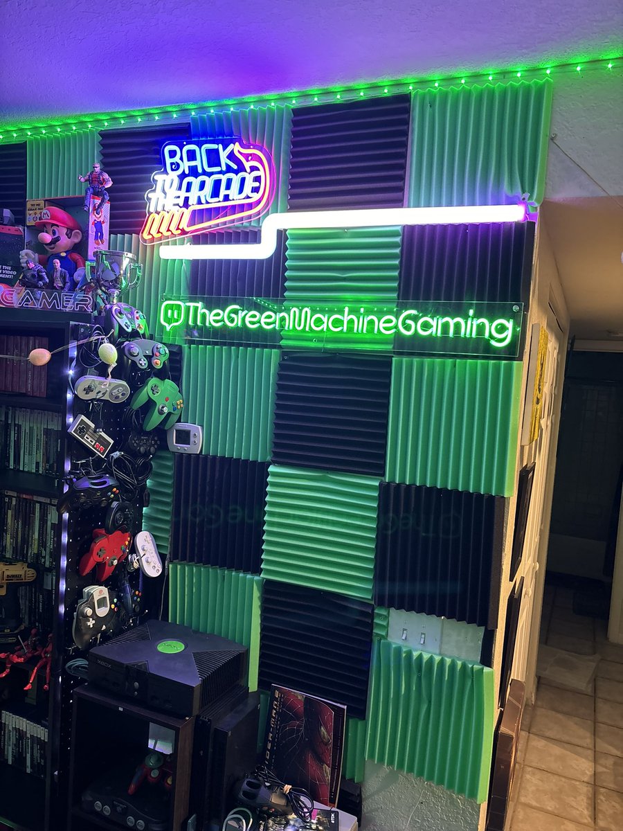 A gaming room. A Green Machine gaming room … follow me on <a href="/Twitch/">Twitch</a> at 

twitch.tv/thegreenmachin…