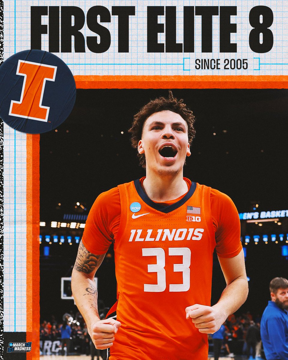 The last time Illinois made the #Elite8 they made a trip to the National Championship game 👀 #MarchMadness