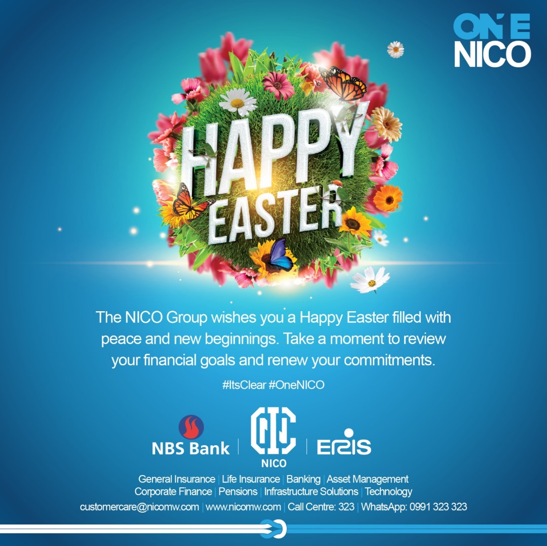 The NICO Group, which includes NBS Bank and ERIS Properties, wishes you a Happy Easter Season filled with love and new beginnings. #EasterSeason #ItsClear #OneNICO