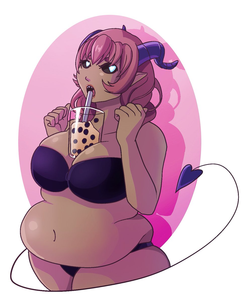 _nonsensically's tweet photo. Boba Challenge with the chunky girl https://t.co/JcDVguk6yF