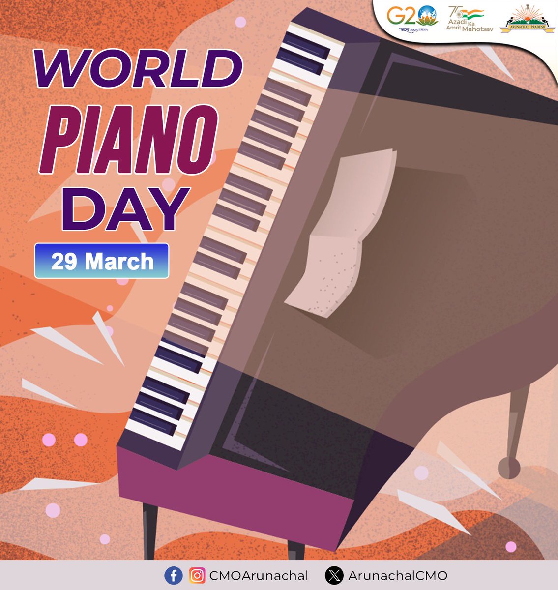 Happy World Piano Day! 🎹 Let's celebrate the timeless beauty and versatility of this magnificent instrument. Whether you're playing or listening, let the enchanting melodies of the piano inspire creativity, harmony, and joy. #WorldPianoDay