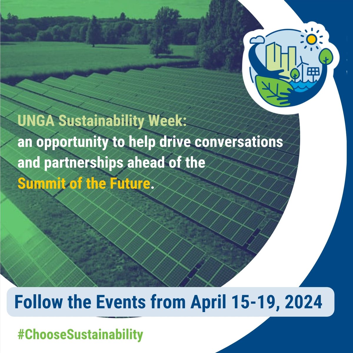 Excited for #UNGASustainabilityWeek! Looking forward to insightful discussions on critical sectors for sustainable development. Let's forge partnerships crucial for a successful Summit of the Future. Let's drive change together! 🌍💡 #SotF #ChooseSustainability