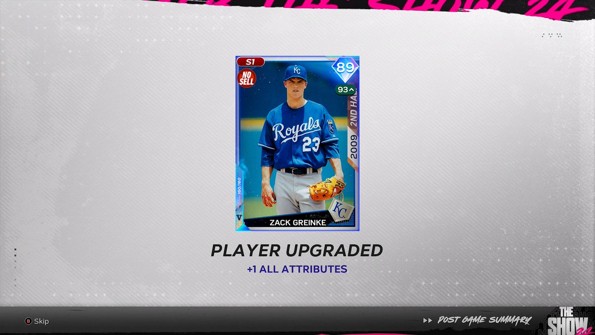 mricer09's tweet image. #7 Parallel 5 this year ##mlbtheshow24 #parallel5 #royals ##zackgreinke