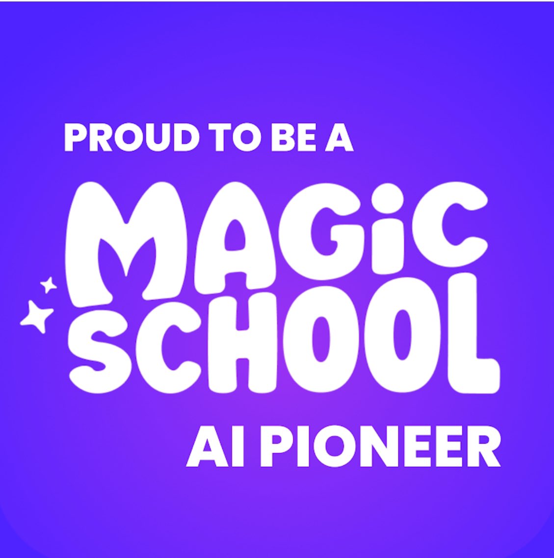 Proud to announce my membership in <a href="/MagicSchoolAI/">MagicSchool AI 💜 🪄✨</a>'s Pioneers Program! As a school librarian, the Rubric Generator tool is a game changer for my lessons and my students.