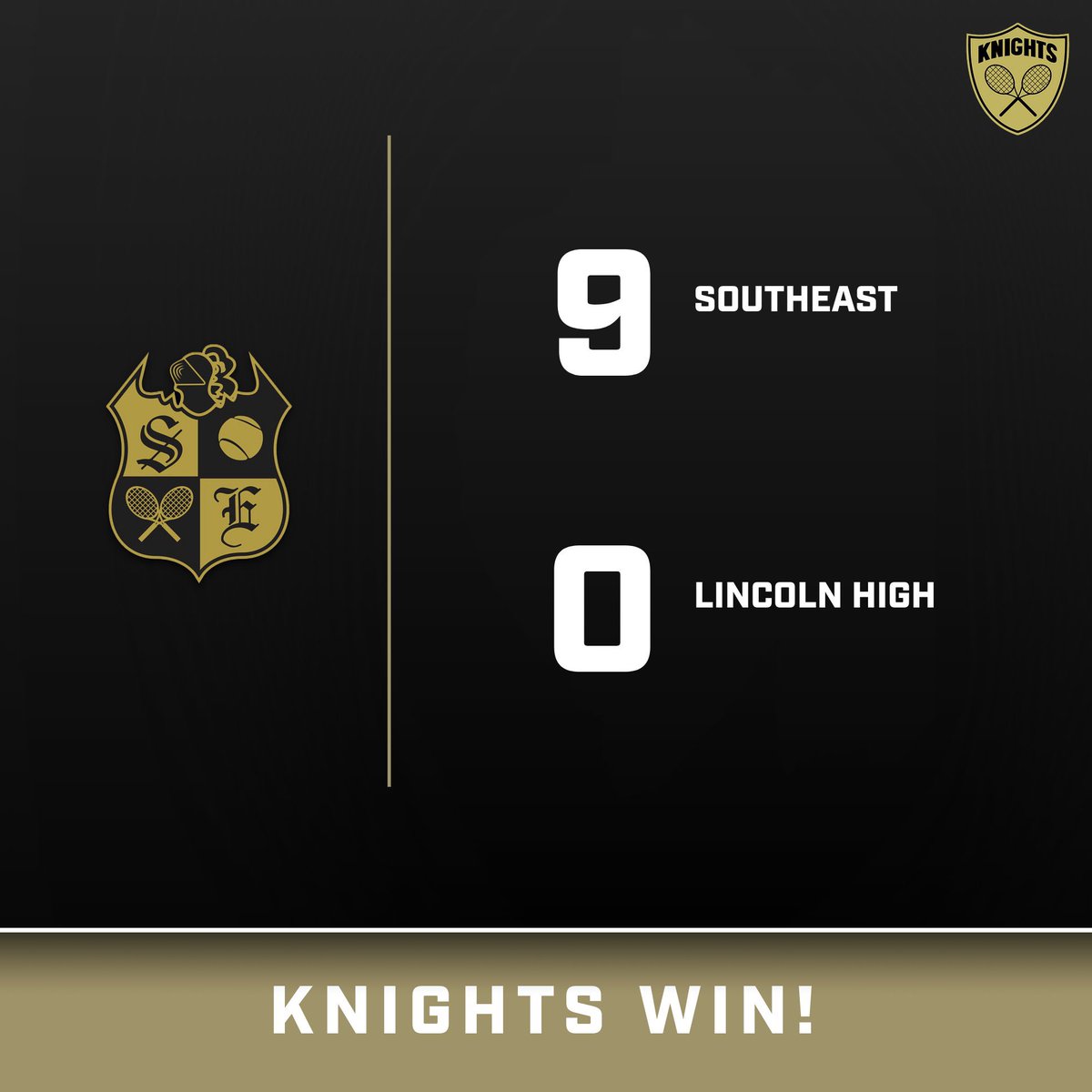 Great win today. GO KNIGHTS 💛🖤

LSE | 9
LHS | 0 

#KP