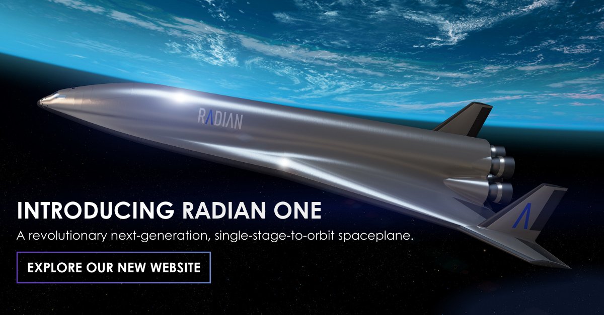 Introducing #RadianOne! Today, we're revealing the latest renders of Radian One's groundbreaking design as well as our new website! We're thrilled to unveil the revolutionary capabilities of the world's first fully integrated #spaceplane. ➡️Explore more: radianaerospace.com