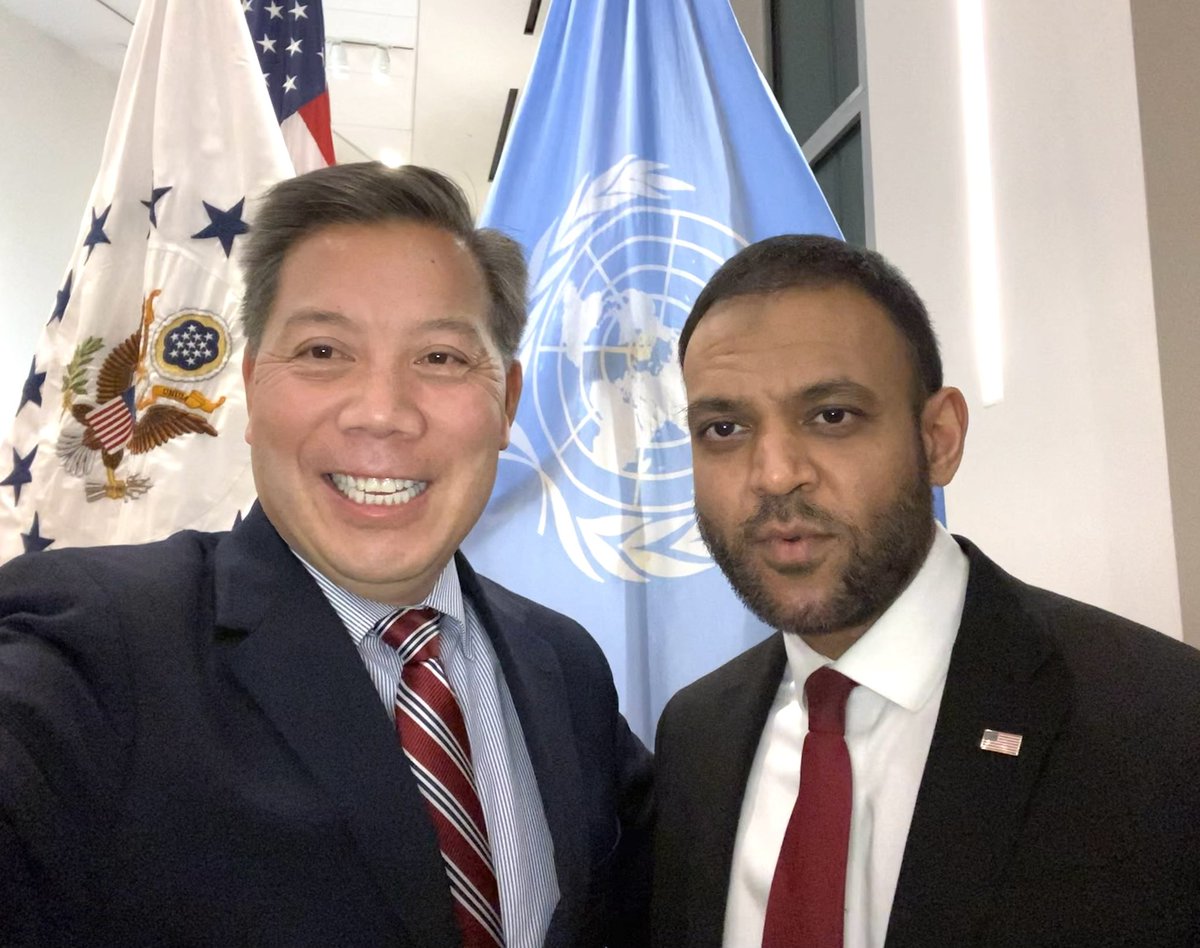 Great to catch up with old friend @IRF_Ambassador Rashad Hussain, who joined us at @USUN to host an Iftar for Muslim UN ambassadors. Wonderful evening of food and fellowship.