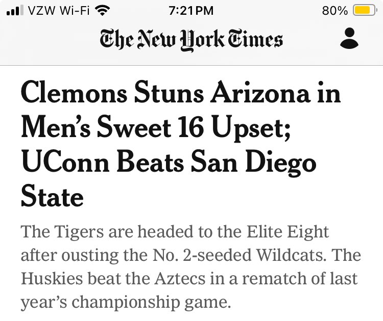 It’s Clemson, ⁦@nytimes⁩