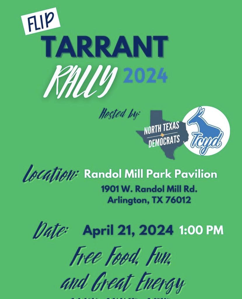 I cannot wait to see you all in Arlington! Please feel free to join us and look at both @NTXDems and @tarrantcountyYD for more information on the event, as well as updates. #FlipTarrantCountyBlue #FlipTexasBlue #AFightForTexas