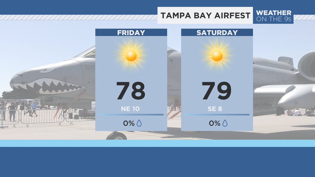 Are you headed to the Tampa Bay AirFest @MacDill_AFB  The weather will be gorgeous! #FLwx