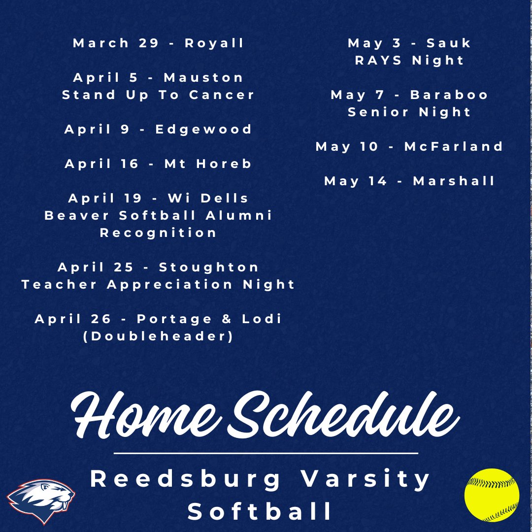 Home game schedule and special events here ⤵️
#reedsburgpride @RAHSburg