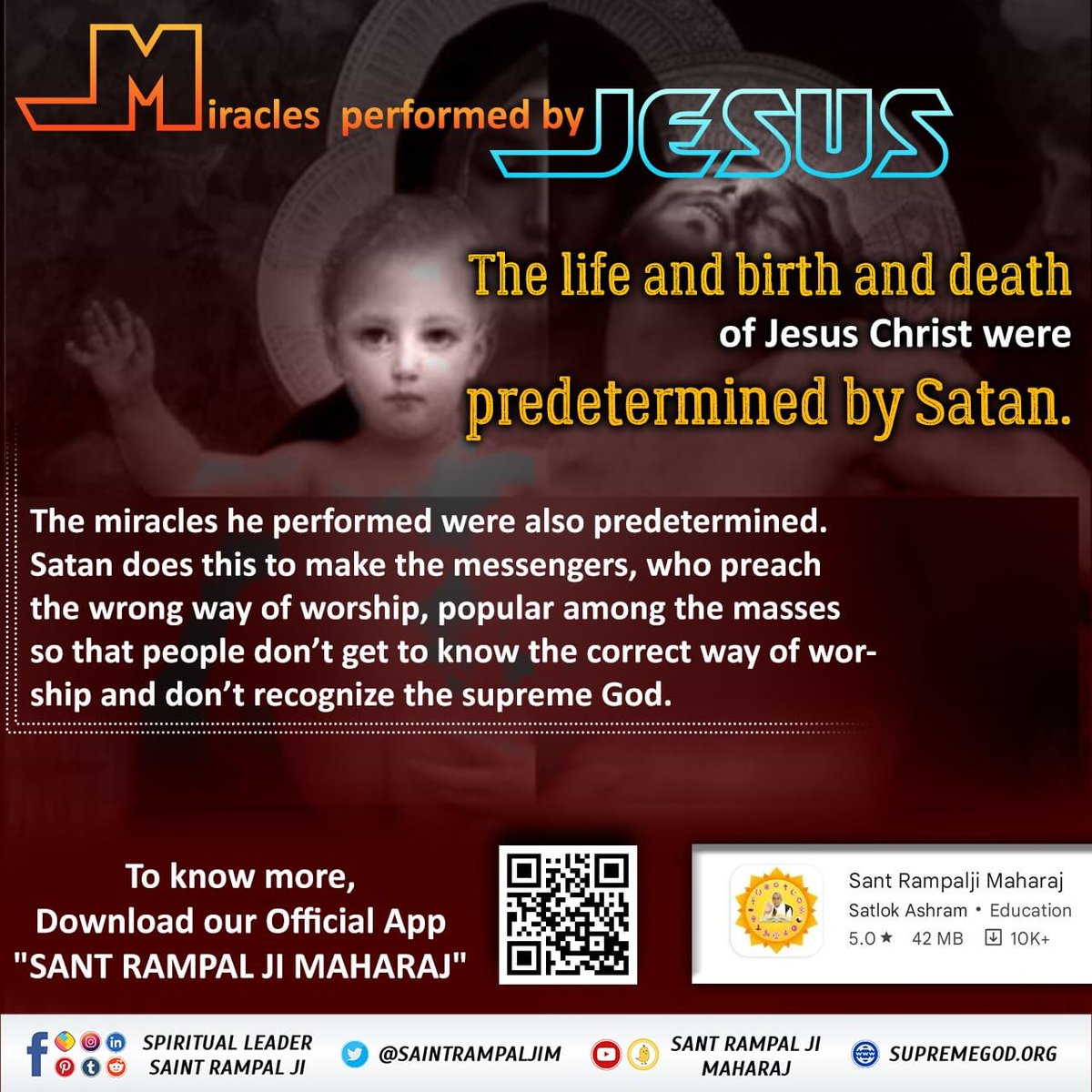 #Reality_of_Christianity
Facts About Jesus Christ was born from a god.
Proof: Holy Bible, Gospel of Matthew written by Matthew = 1:25, page no. 1-2.
The name of the revered mother of Jesus was Mary and the name of the revered father was Joseph. But Mary was conceived from a god.