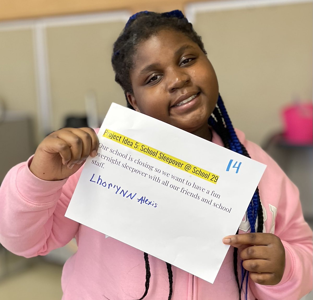 Adlai E. Stevenson School No. 29 Student Voice team brainstormed 28 project ideas for the Student Voice participatory budget project! After 2 voting rounds we have 5 projects to develop &amp; research with a team lead for each one. Let’s do this! #ONERCSD