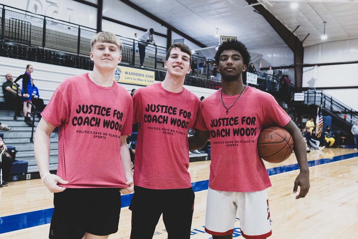 whiteravenmedia's tweet image. “JUSTICE FOR COACH WOODS
POLITICS HAVE NO PLACE IN SPORTS”