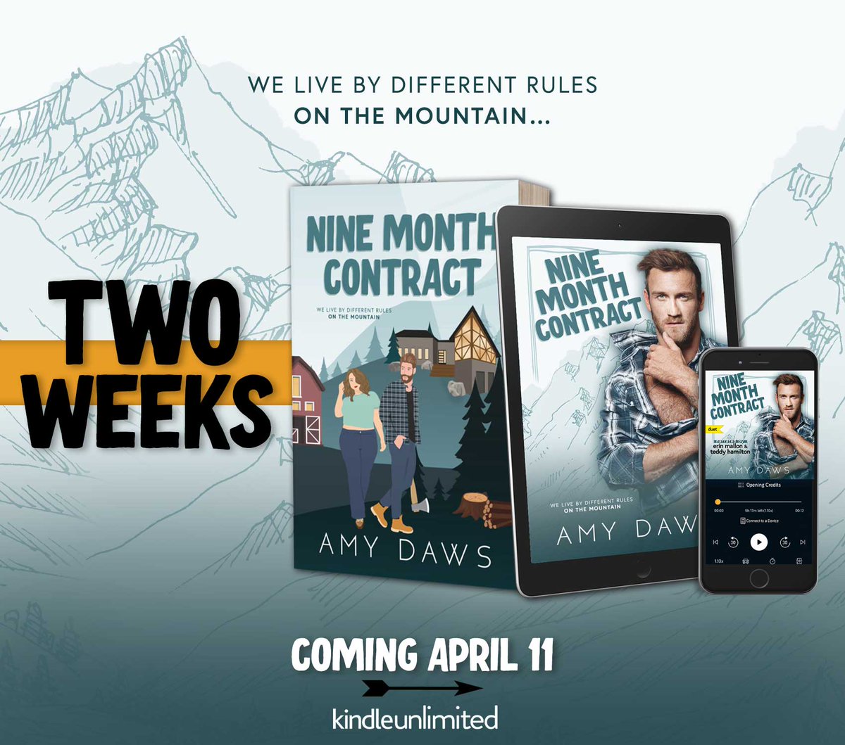 Nine Month Contract by @amydawsauthor is coming in TWO WEEKS!! Wyatt and Trista have agreed to a Nine Month Contract, but can they stick to the rules... or will their feelings get in the way? 📷 📷 Preorder here: geni.us/NineMonthContr… 📷 Add to your TBR: bit.ly/NMCGoodreads