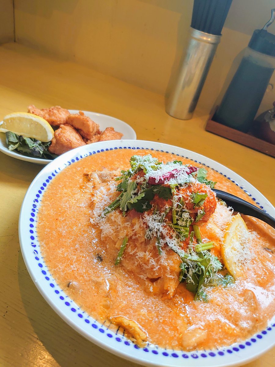 nondakure_ma's tweet image. 南修軒！✨麻婆キーマ＆とろとろチーズのトムヤム天津飯！更に上からパルミジャーノフリフリ🙆唐揚げセットでイキます〜🤩🤩🤩おはようございます！☀️
#南修軒 #大東市御領1丁目 #トムヤム天津飯