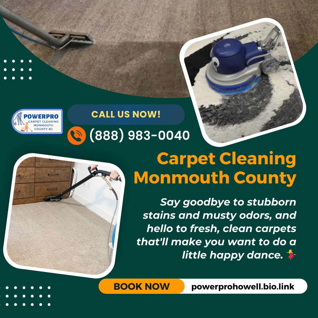 Carpet Cleaning Monmouth County
maps.app.goo.gl/oNCBcojZUBVa5V…
Dreading carpet cleaning in Monmouth County? Fear no more! Powerpro Carpet Cleaning Monmouth County NJ is here to make it easier than ever!
📞(888) 983-0040
powerprohowell.bio.link
#carpetcleaning #MonmouthCounty