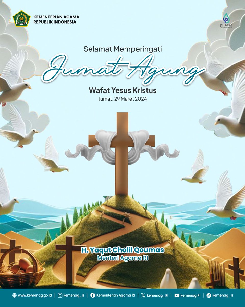 Selamat memperingati Jumat Agung bagi sahabat Kristiani. Biarlah kebaikan dan kerendahan hati Yesus Kristus menginsipirasi setiap tindakan kita.