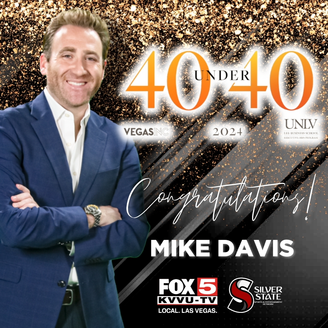 Congratulations to FOX5 & @silverstsports very own @MikeDavisTV on being named a Vegas Inc. 40 Under 40 Honoree!