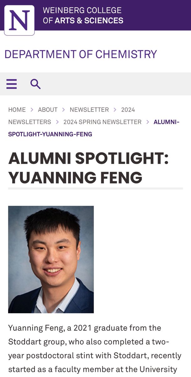 I am so happy to be featured in the @NUChemistry Spring 2024 Newsletter as the Alumni Spotlight. This interview shared my stories, appreciation, hopes, advice and hobbies. chemistry.northwestern.edu/about/newslett…