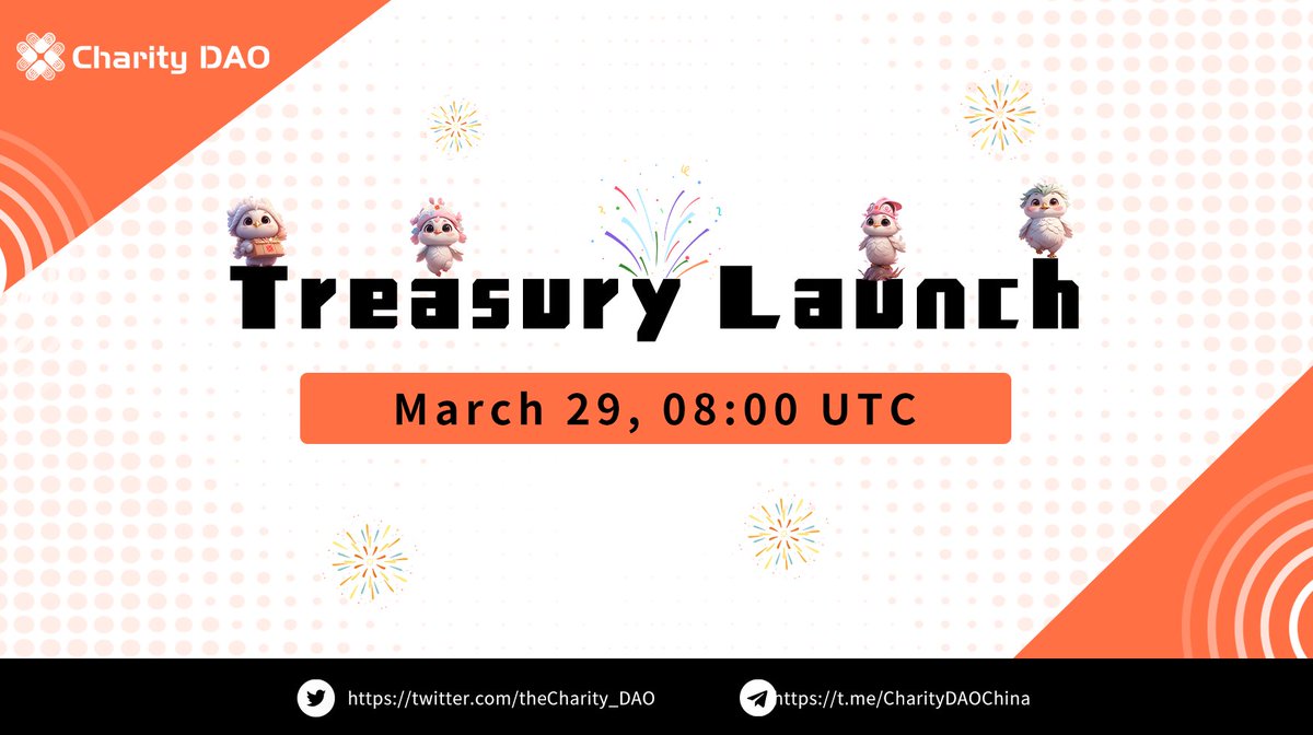 theCharity_DAO's tweet image. #CharityDAO #CHD
🌟Charity DAO's Treasury will officially open on March 29 at 08:00 (UTC), with an exchange rate of 1 $BNB = 107,000 $CHD.
The earlier you participate, the higher the ratio. Based on the current BNB price, the cost of CHD is $0.00542 U.
The current price of CHD…