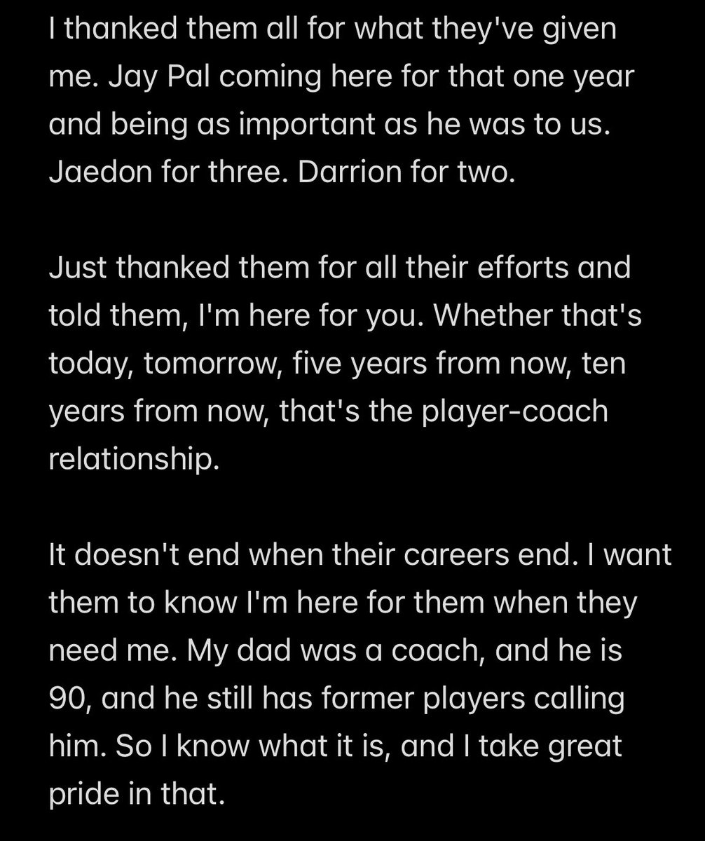 Brian Dutcher on his message to his departing seniors.