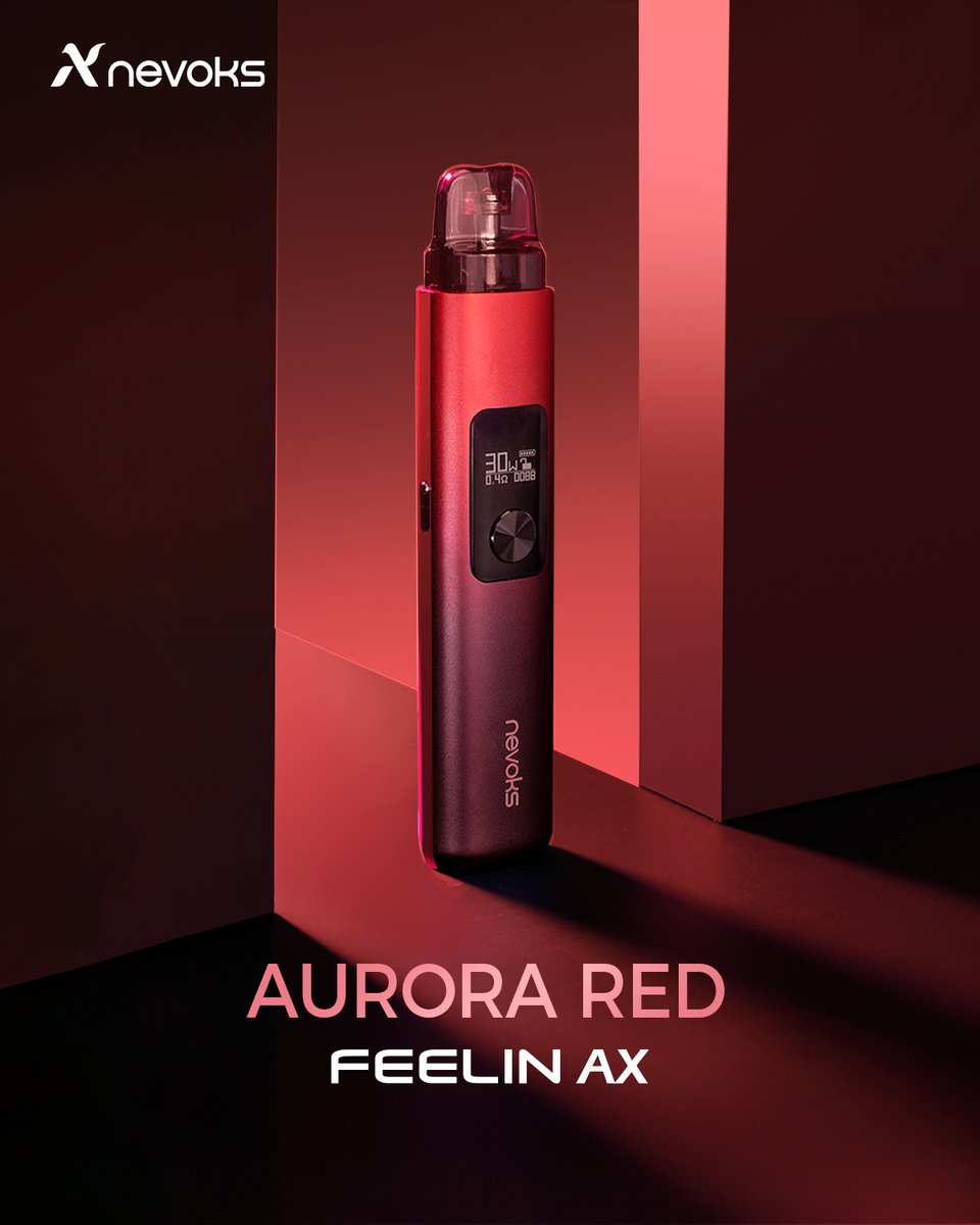 The Aurora Red, just as vibrant as your weekend!💓 #FeelinAX #nevoks #nevoksfeelinax #vapepod #vapelifestyle