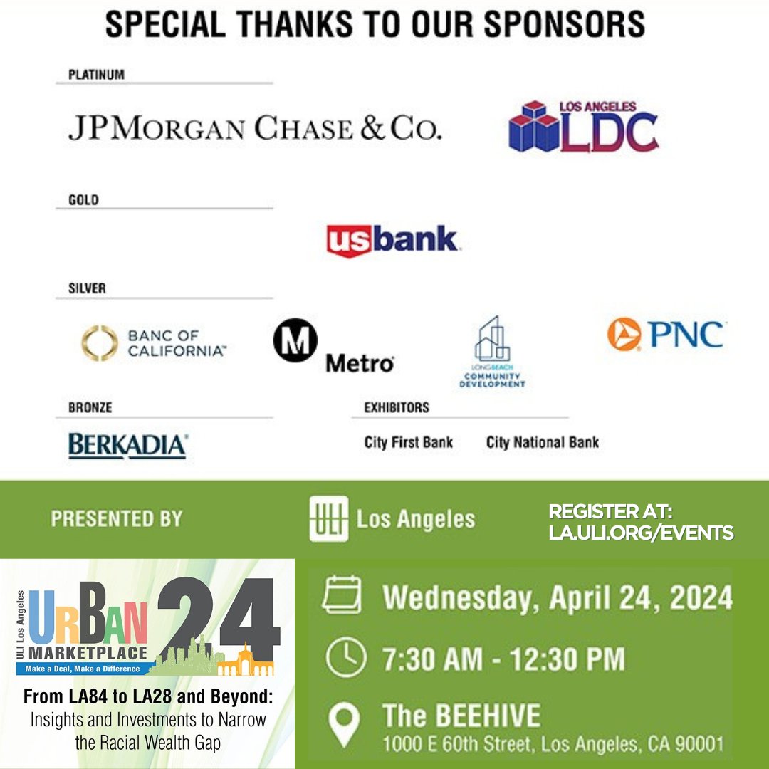JUST ANNOUNCED! Richard K. Green of USC Lusk Center for Real Estate leads a fireside chat with Renata Simril, President & CEO of The LA84 Foundation on.uli.org/f3u550R4Mtw #uli #ulila #urbanmarketplace #la28 #olympics #um24 #speakers #la84 #laolympics