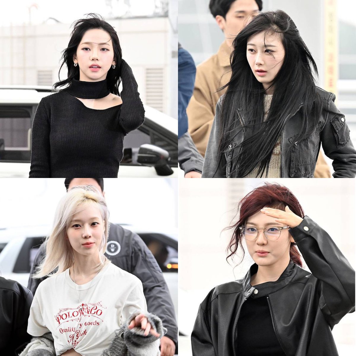 Yesterday, Ningning was the only person not wearing glasses. But this time, it's her the only member wearing glasses 😭😭