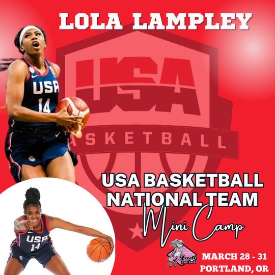 We are sending our love & support to ⁦@LolaBunnyBaller⁩ as she travels to Portland, Oregon to participate in the USA 🇺🇸 Basketball 🏀 National Team Mini Camp… #LGRfamily🩷🩶