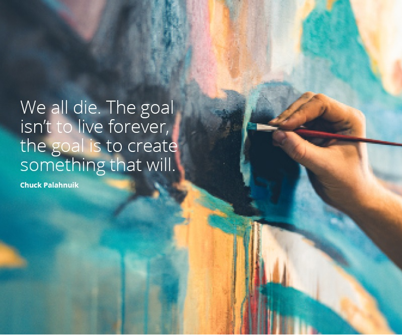 Quote for the day! 'We all die. The goal isn't to live forever, the goal is to create something that will.' caresearch.com.au/Community/Dyin…