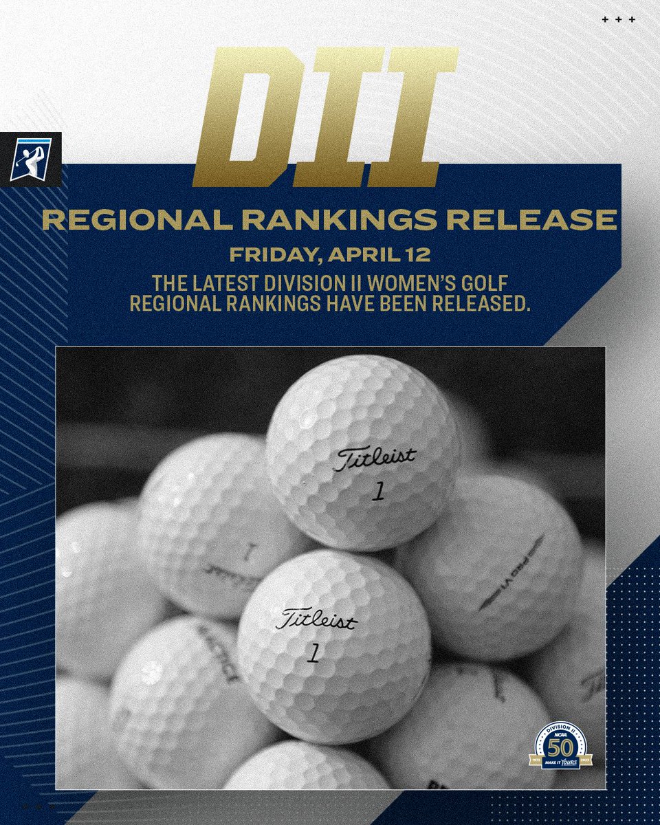 The final #D2WGolf regional rankings are teed up🏌️‍♀️ Check them out here⤵️ #MakeItYours | on.ncaa.com/D2WGolfrr