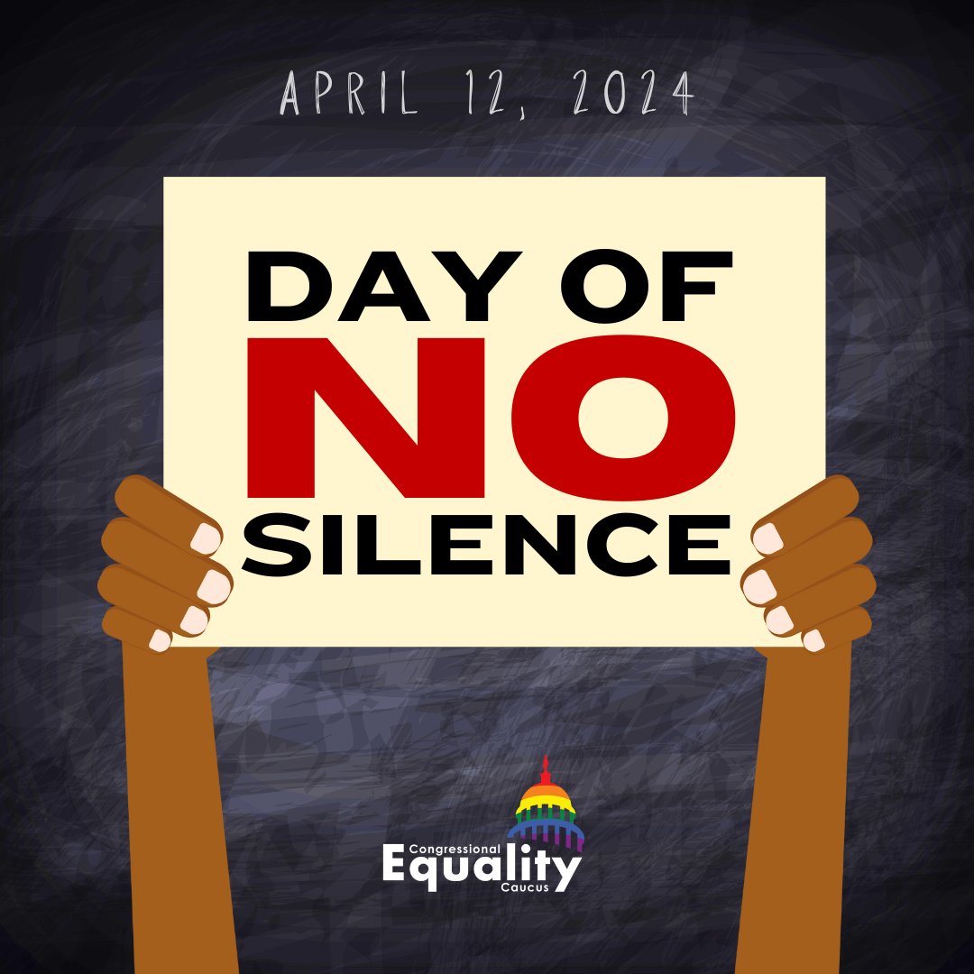 Today is #DayofNoSilence. We recognize the impact that homophobia and marginalization have on #LGBTQ+ students across the nation. As a member of @EqualityCaucus, I vow to stand with them and fight against extremist policies to ensure safe and more inclusive spaces for all.