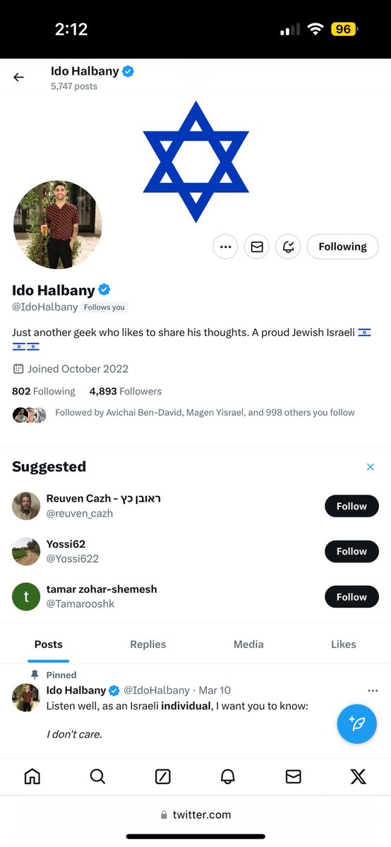 🚨🇮🇱✍️📲PSA, please RT: A TOP pro Israel guy @IdoHalbany is just over 100 followers away from 5000 when he should be MUCH more. Also make sure to put on notifications so you don’t miss when he posts, his content is TOP NOTCH. Please RT to share