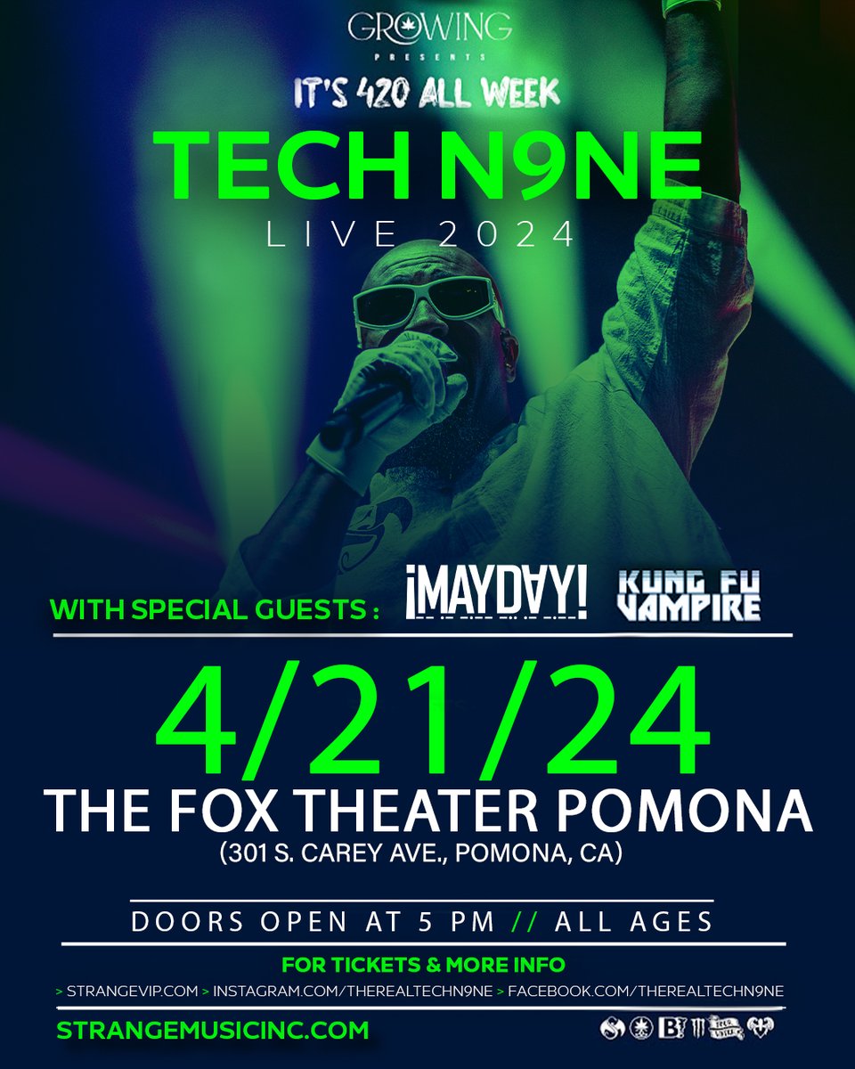 Pomona, CA: I'm playing at The Fox Theater on April 21st! Tix available at strangevip.com!