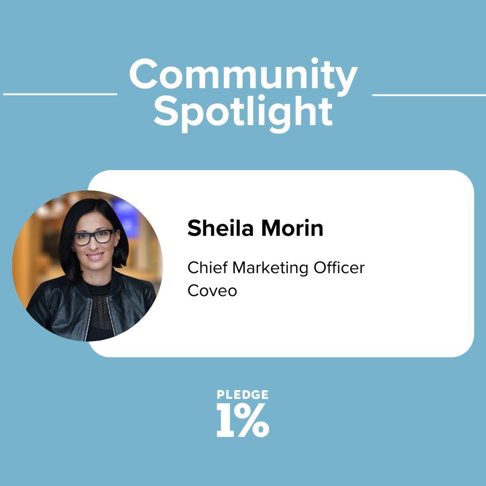 This month's community spotlight features Sheila Morin, CMO @Coveo! Read about Sheila's experience building Coveo's ESG Strategic Plan and how she is leading her team with purpose: buff.ly/3xymPo5 #Pledge1 #CommunitySpotlight