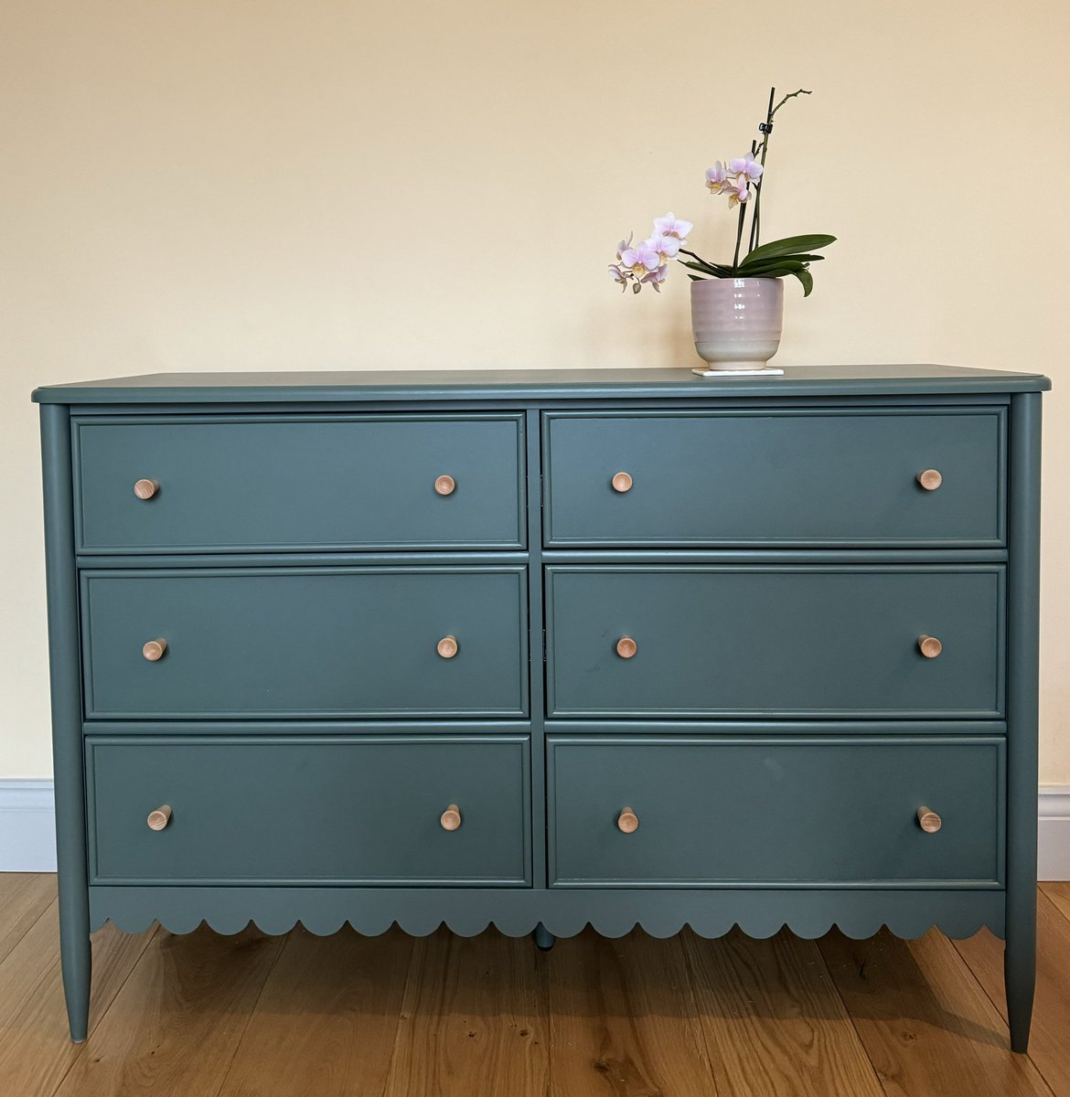 It took (the man from @Taskrabbit) hours to build these new drawers for the guest room.