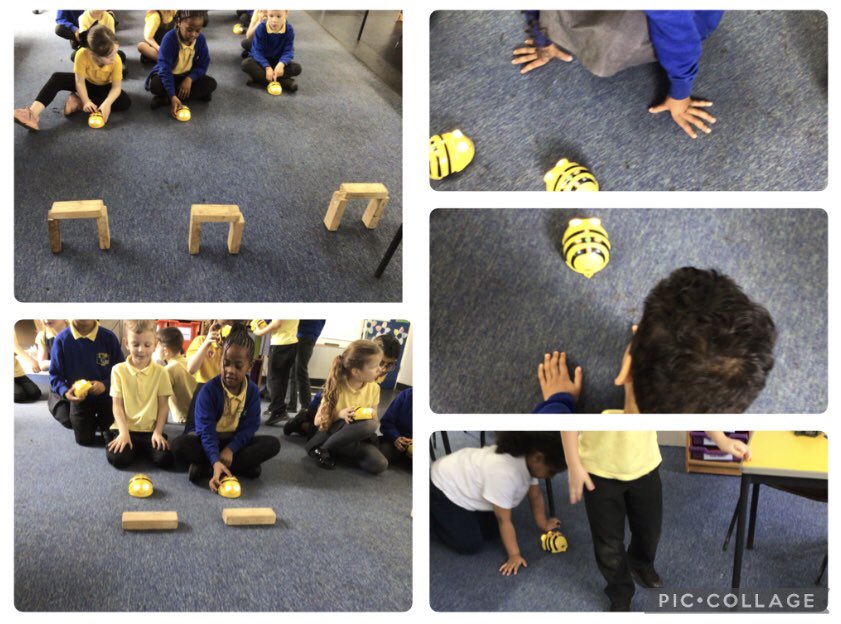 1T have really enjoyed programming the bee-bots in computing this week. Some of the children could even get it under our bridges!