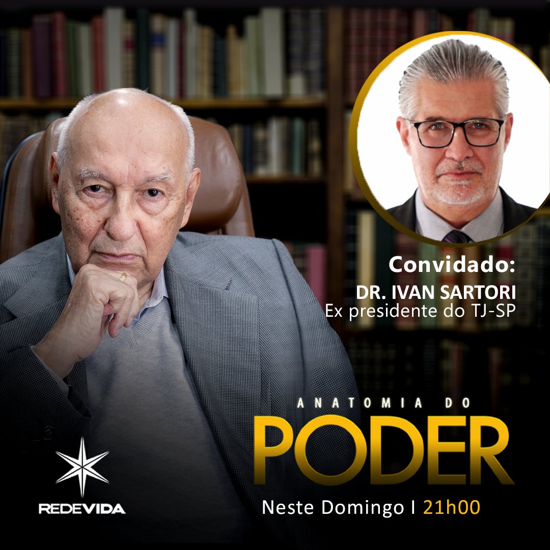 REDEVIDA's tweet photo. Na edição deste domingo, Dr. Ives Gandra convida Dr. Ivan Sartori - Ex-Presidente do TJ-SP, para o Anatomia do Poder.

Às 21h00, não perca!

#politica #informacao #Brasil #ivesgandra #ivansartori #anatomiadopoder #anatomia https://t.co/ktasFgBJJq