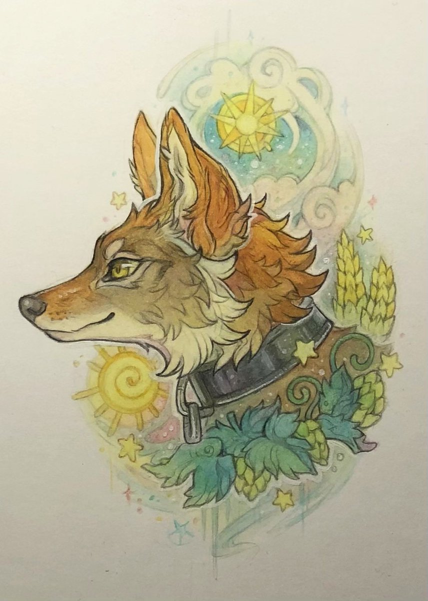 Finished watercolour for RedCoatCat!