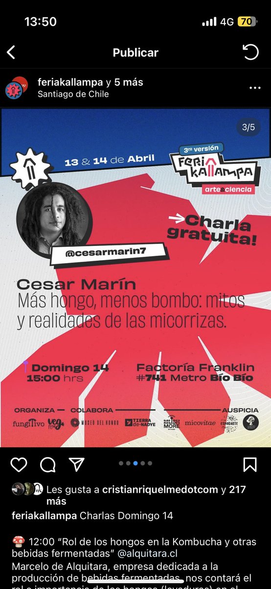 Estaré dando esta charla el domingo en Santiago.