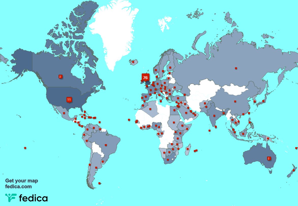 I have 335 new followers from UK. 🇬🇧, and more last week. See fedica.com/!petemorristwit