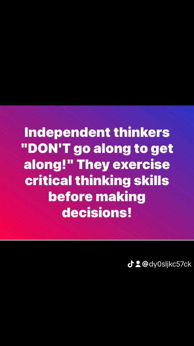 We need people who think for themselves in public offices.