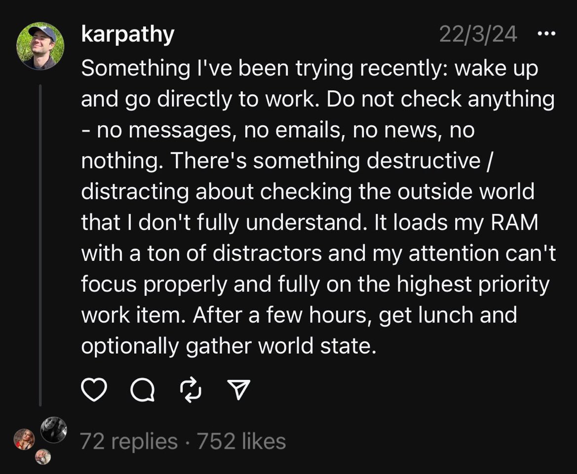 ns123abc's tweet photo. Karpathy just dropped this gem. https://t.co/bf9N4Ikel0