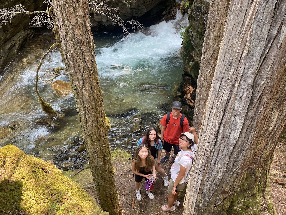 YMCAExchanges's tweet photo. Quelle est votre partie préférée de la randonnée? Voici un #SWSERewind de notre cohorte de Kamloops 2023 profitant d'une randonnée en groupe à Revelstoke lors de notre dernier échange estival. Visitez https://t.co/6QgF3bErQp https://t.co/qmBQjlbwpw