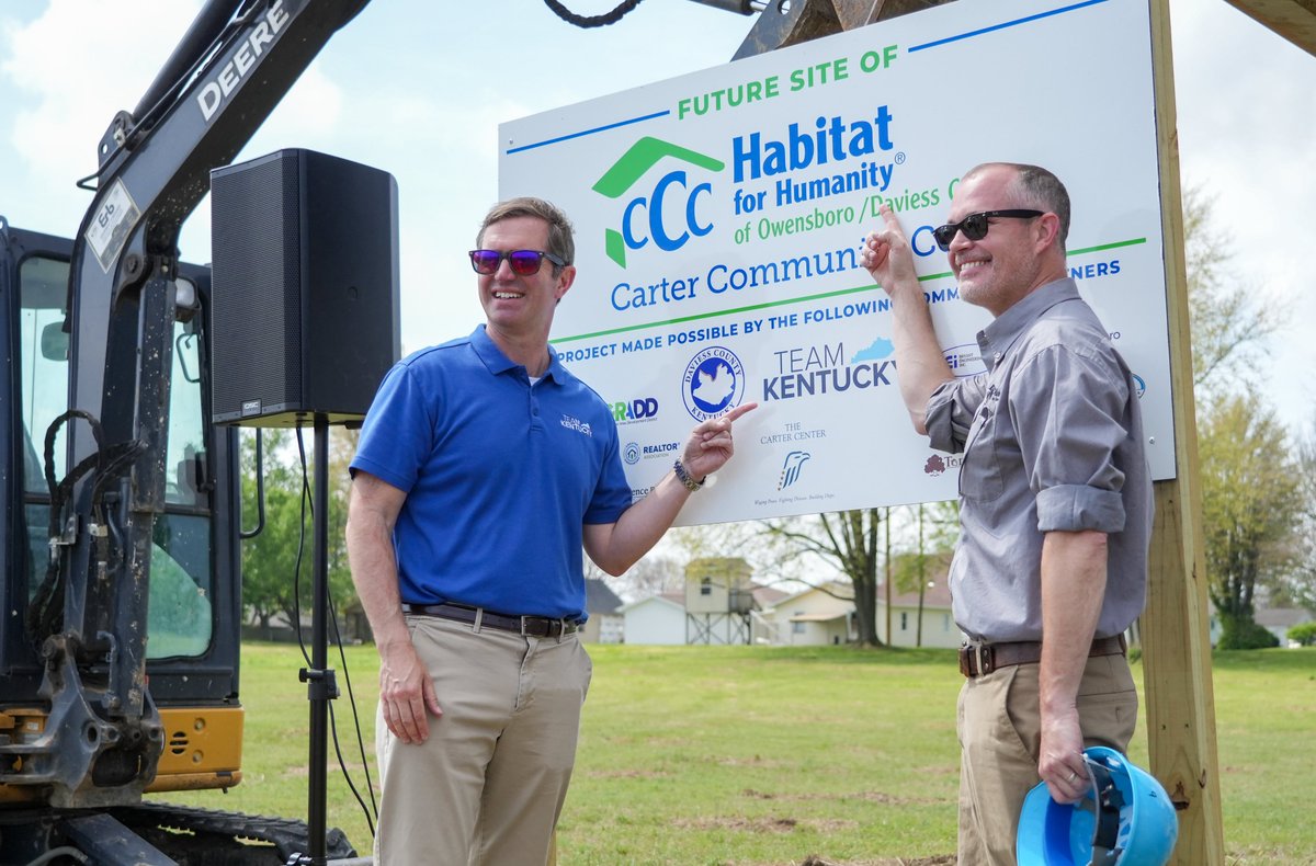 .@KYHabitat is an incredible partner for the Commonwealth of Kentucky, showing up for our families when they need it most. Together, we're working to make sure every Kentuckian has the safety and security of a roof over their head.