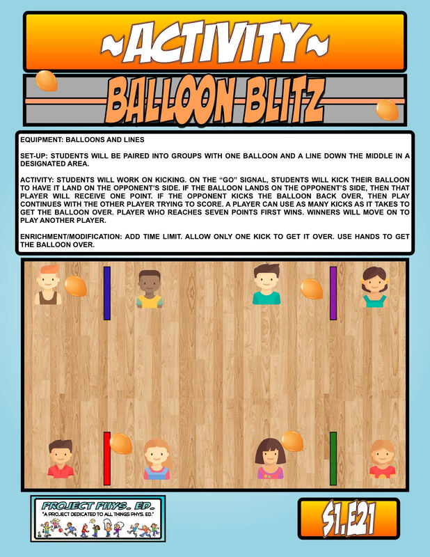 🎈Balloon Blitz🎈lesson visual for #physed.