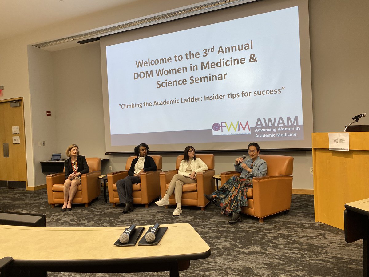 Great start to the @WUDeptMedicine 3rd Annual #WomeninMedicine&Science Seminar with engaging panel discussion w/ @LeslieGewin, #DrChistinePham, @AngelaBrownMD, #DrLynnCornelius 

➡️recognize  your worth
➡️create diverse mentor panel
➡️be intentional w/yes & no

#medtwitter #washu